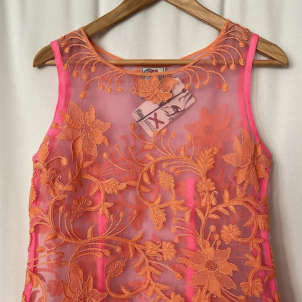 Yoana Baraschi NWT Sexy Magic Vine Ombré Pink/Orange Sheath Dress **Size 6**🔥🔥 - Picture 3 of 4